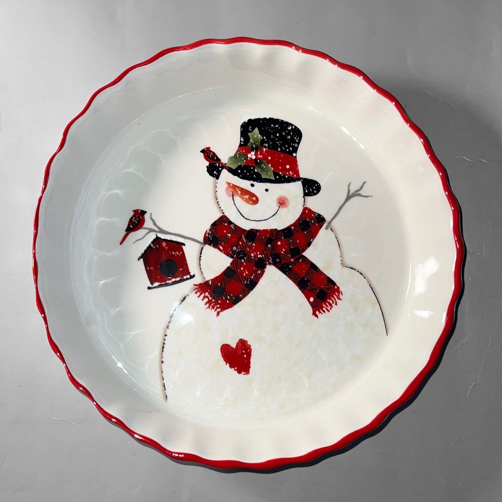 Snowman Quiche / Pie Pan
